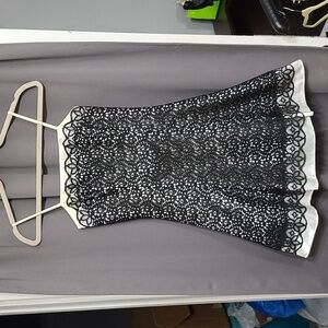 VTG Jessica McClintock For Gunne Sax Womens Cocktail Dress Black Lace US Sz 1-2